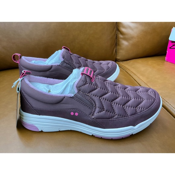 Ryka Shoes - Ryka Ava 3 Slip-On Sneakers Womens 8 Purple New Quilted Faux Fur Lined Walking
